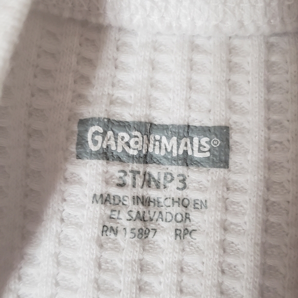 Garanimals White Waffle pattern Thermal Size 3T - Picture 4 of 4